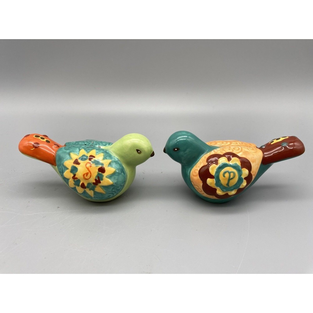 Ceramic Hand Painted Love‎ Birds Salt And Pepper Shakers